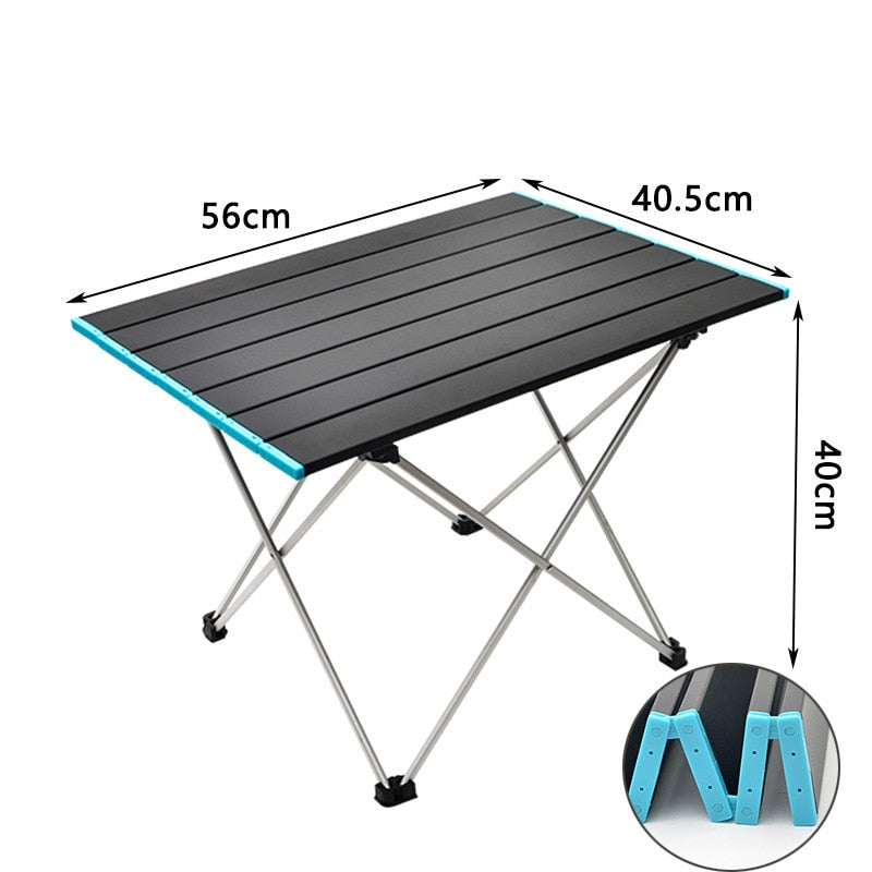Table de camping pliante ultralégère en alliage d'aluminium pour pique-nique, jardin et camping-car - Mabelle Magasin