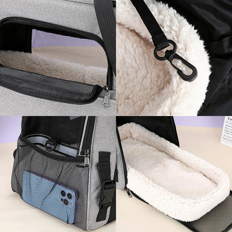 Sac de transport souple et respirant pour chat et chien de petite taille, sac de voyage pour animal de compagnie