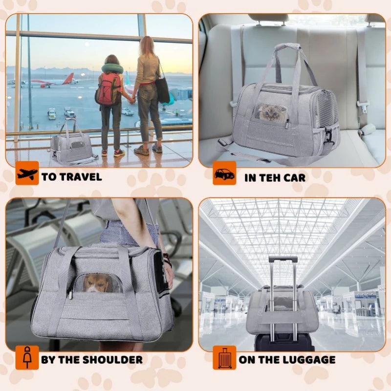 Sac de transport souple et respirant pour chat et chien de petite taille, sac de voyage pour animal de compagnie