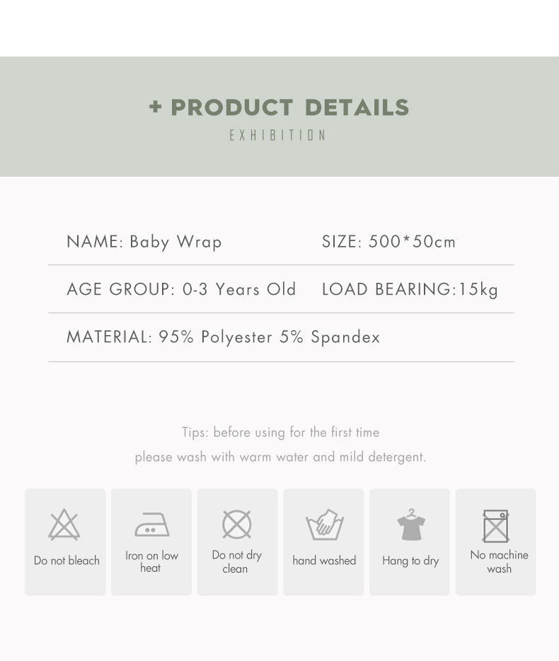 Porte-bébé écharpe pour nouveau-nés doux confortable et respirant pour bébé écharpe d'allaitement - Mabelle Magasin
