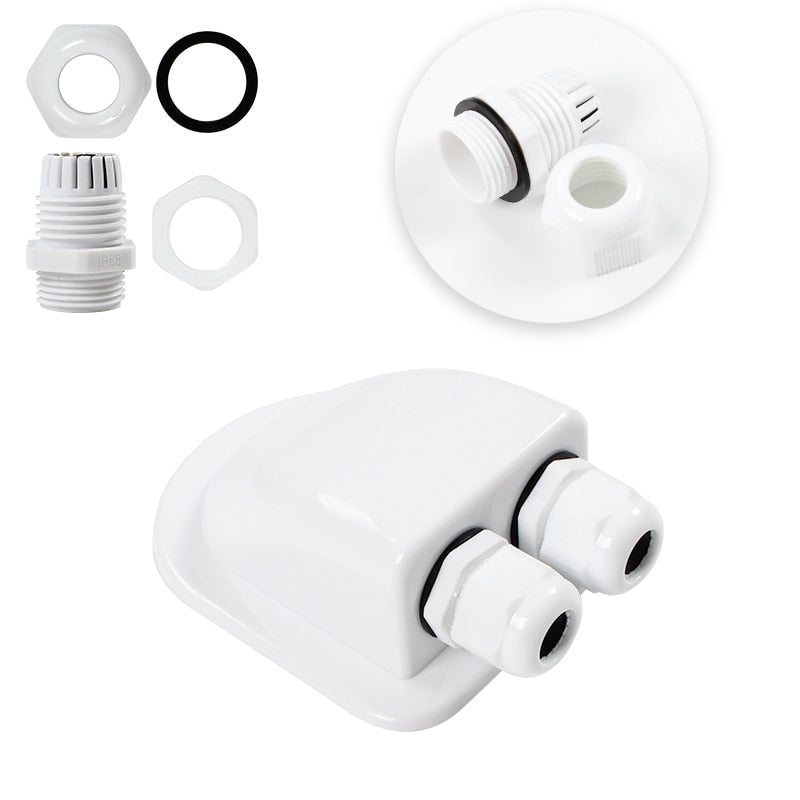 Passe câble Double et simple entrée de fil panneau solaire. Passe câble toit camping-car blanc Double trou - Mabelle Magasin