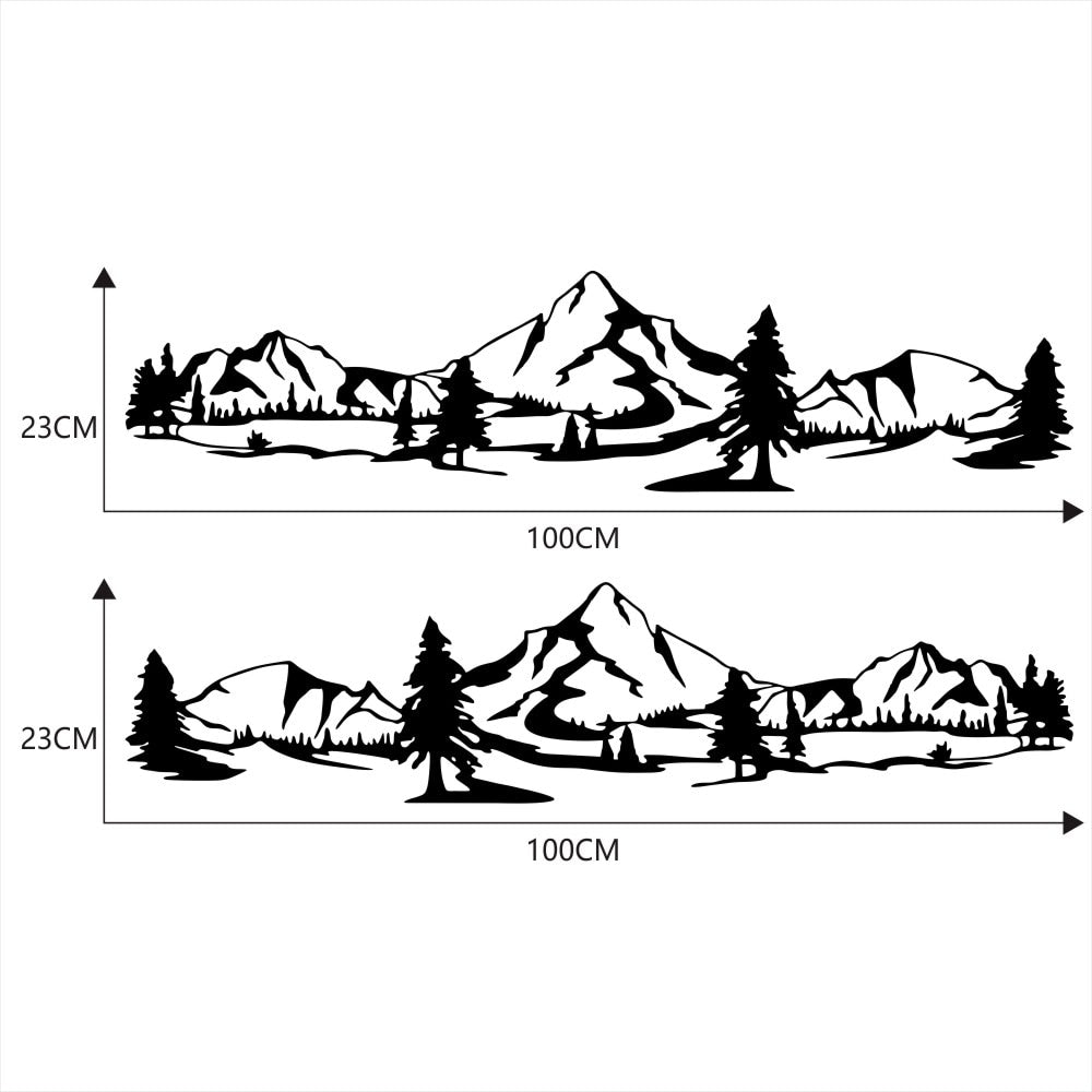 Autocollant De Camping Car Motif Forêt 2pcs, Stickers Pour Camping Car, Sticker Pour Vitres De van, Pare-chocs, - Mabelle Magasin