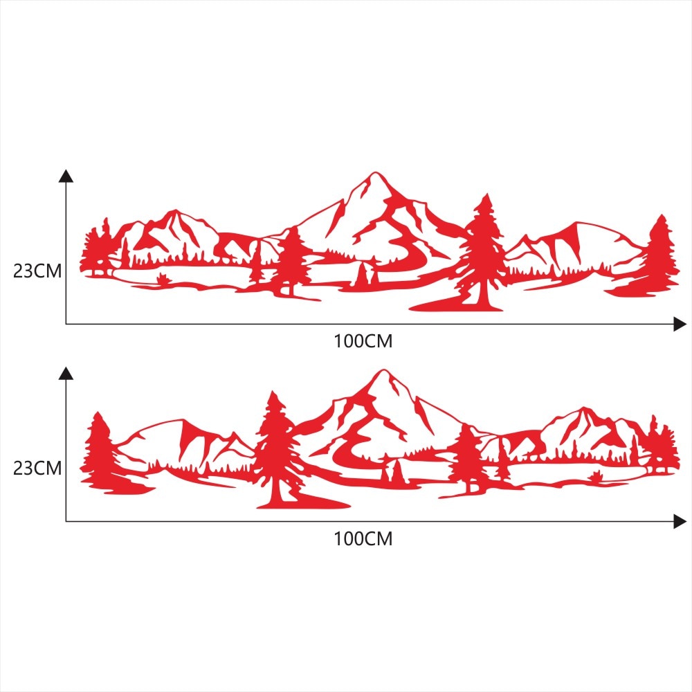 Autocollant De Camping Car Motif Forêt 2pcs, Stickers Pour Camping Car, Sticker Pour Vitres De van, Pare-chocs, - Mabelle Magasin