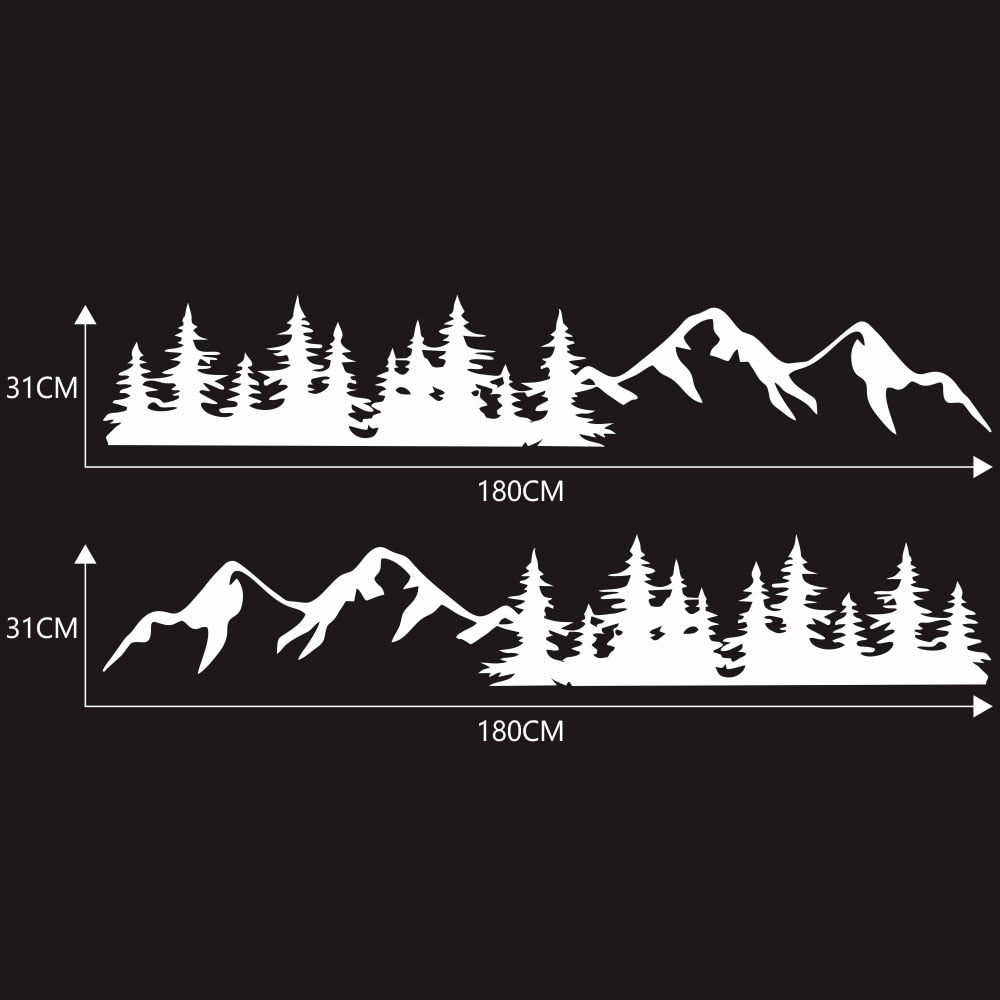 Autocollant De Camping Car Motif Forêt 2pcs, Stickers Pour Camping Car, Sticker Pour Vitres De van, Pare-chocs, - Mabelle Magasin