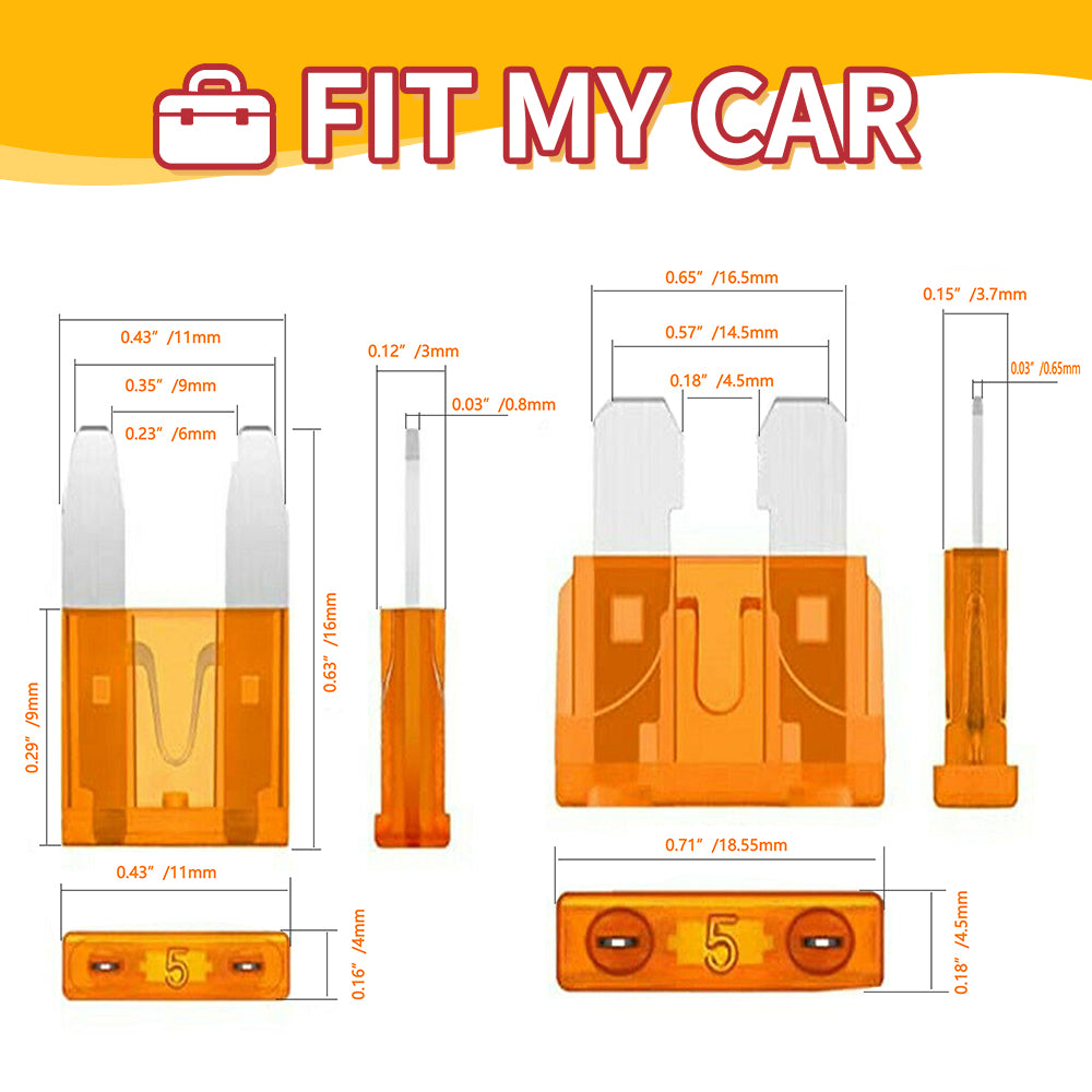 300 pièces 5/7/10/15/20/25/30A Kit fusible voiture camping car van aménagé fourgon aménagé Kit fusible - Mabelle Magasin