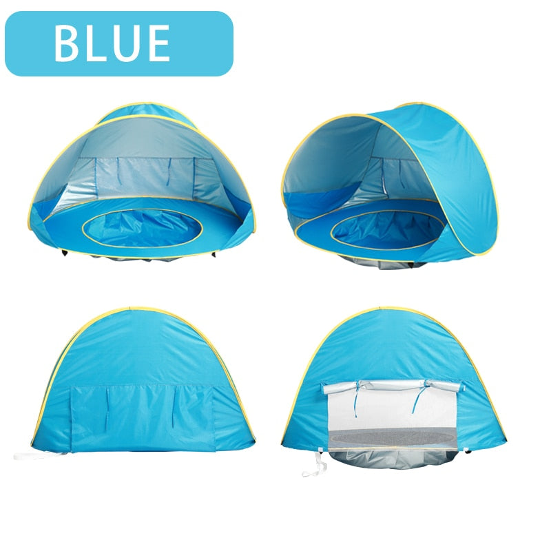 Tente De Plage pour bebe et Tentes pour Le Camping Étanche Pop Up Anti UV, Piscine a Ballon - Mabelle Magasin