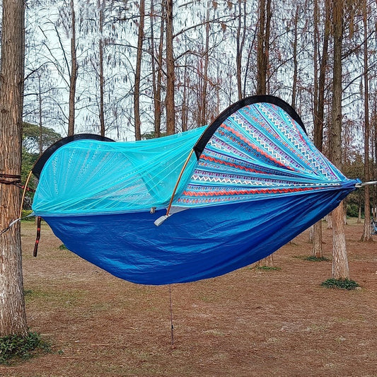 Tente hamac de Camping ultraléger et perche en aluminium - Mabelle Magasin