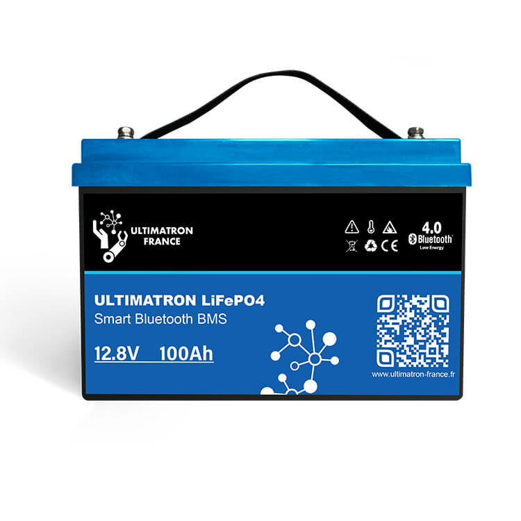 Batterie Lithium Ultimatron LiFePO4 12.8V 100Ah Avec Bluetooth et Smart BMS intégrés - Mabelle Magasin