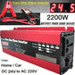 Onduleur à onde Pure sinus courant continu 12v/24v à courant alternatif 220V (500W 1000W Crête) (800W 1600W Crête) (1000W 2000W Crête) (1100W 2200W Crête) (1500W 3000W Crête) onduleur solaire - Mabelle Magasin