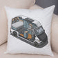 Oreiller de décoration. Dessin Camping-car Van aménagé Fourgon aménagé. Oreiller de décor VanLife. Oreiller en peluche pour canapé maison chambre d'enfants - Mabelle Magasin