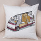 Oreiller de décoration. Dessin Camping-car Van aménagé Fourgon aménagé. Oreiller de décor VanLife. Oreiller en peluche pour canapé maison chambre d'enfants - Mabelle Magasin