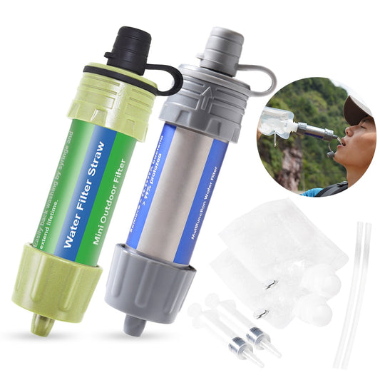 Filtration d'eau extérieure survie filtre à eau système de Filtration d'eau de paille purificateur à boire pour randonnée Camping d'urgence - Mabelle Magasin