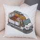 Oreiller de décoration. Dessin Camping-car Van aménagé Fourgon aménagé. Oreiller de décor VanLife. Oreiller en peluche pour canapé maison chambre d'enfants - Mabelle Magasin