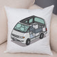 Oreiller de décoration. Dessin Camping-car Van aménagé Fourgon aménagé. Oreiller de décor VanLife. Oreiller en peluche pour canapé maison chambre d'enfants - Mabelle Magasin