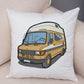 Oreiller de décoration. Dessin Camping-car Van aménagé Fourgon aménagé. Oreiller de décor VanLife. Oreiller en peluche pour canapé maison chambre d'enfants - Mabelle Magasin