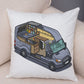 Oreiller de décoration. Dessin Camping-car Van aménagé Fourgon aménagé. Oreiller de décor VanLife. Oreiller en peluche pour canapé maison chambre d'enfants - Mabelle Magasin