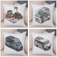Oreiller de décoration. Dessin Camping-car Van aménagé Fourgon aménagé. Oreiller de décor VanLife. Oreiller en peluche pour canapé maison chambre d'enfants - Mabelle Magasin