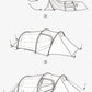 Nouvelle tente de Camping 2-3-4 personnes tente familiale ultralégère 4 saisons 15D/20D/210T tente en tissu Camping randonnée - Mabelle Magasin