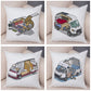 Oreiller de décoration. Dessin Camping-car Van aménagé Fourgon aménagé. Oreiller de décor VanLife. Oreiller en peluche pour canapé maison chambre d'enfants - Mabelle Magasin