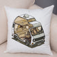 Oreiller de décoration. Dessin Camping-car Van aménagé Fourgon aménagé. Oreiller de décor VanLife. Oreiller en peluche pour canapé maison chambre d'enfants - Mabelle Magasin