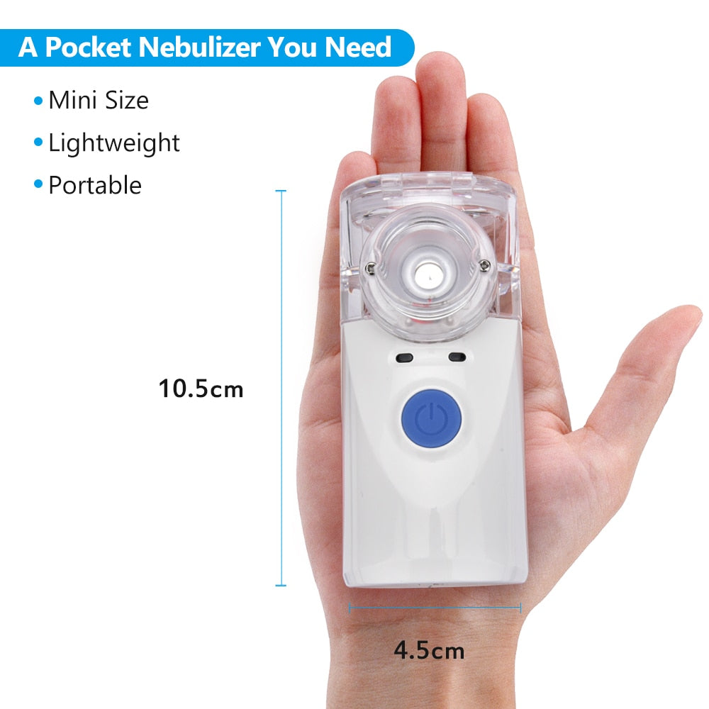 Mini nébuliseur portable pour enfants et adultes, inhalateur silencieux,  humidificateur nasal à vapeur, outils d'inhalateur, manuel médical, asthme  - AliExpress