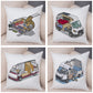 Oreiller de décoration. Dessin Camping-car Van aménagé Fourgon aménagé. Oreiller de décor VanLife. Oreiller en peluche pour canapé maison chambre d'enfants - Mabelle Magasin