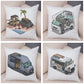 Oreiller de décoration. Dessin Camping-car Van aménagé Fourgon aménagé. Oreiller de décor VanLife. Oreiller en peluche pour canapé maison chambre d'enfants - Mabelle Magasin