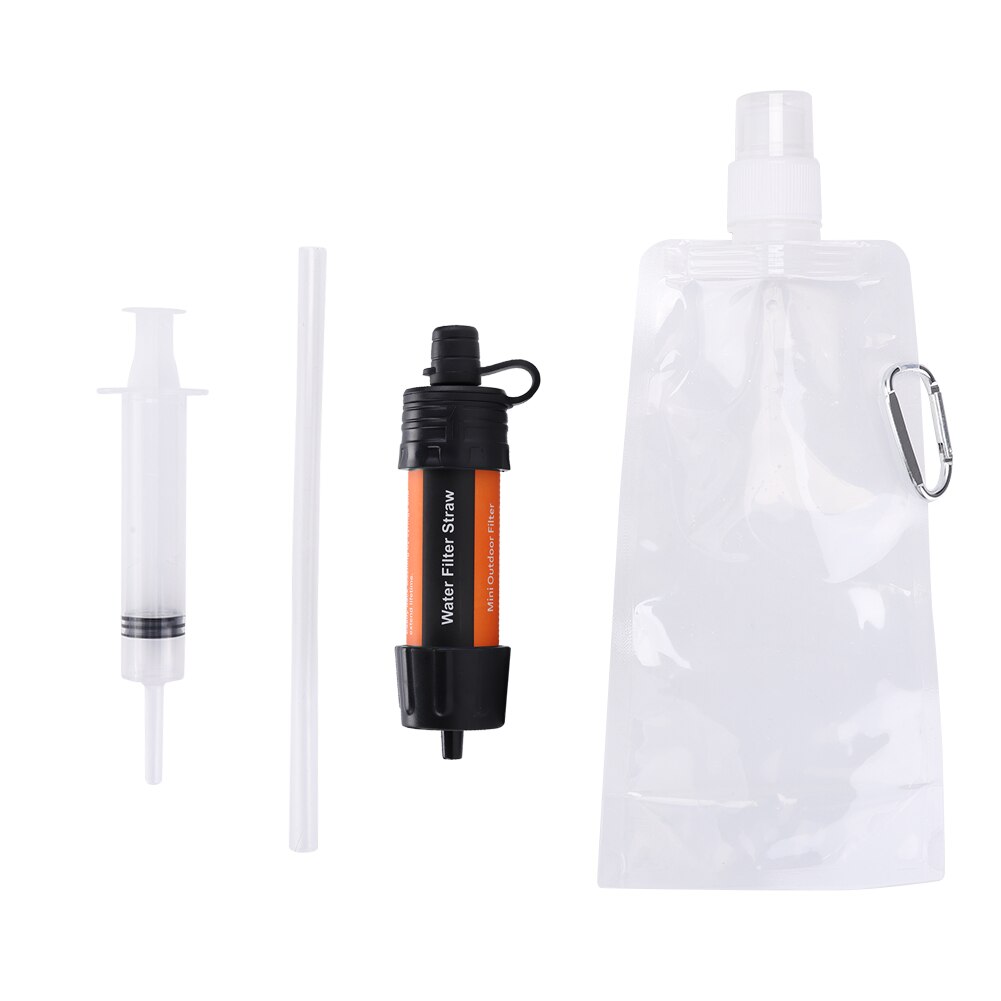 Filtre à eau potable en plein air randonnée purificateur d'eau de survie avec paille pour Camping d'urgence randonnée sac à dos outil de survie - Mabelle Magasin