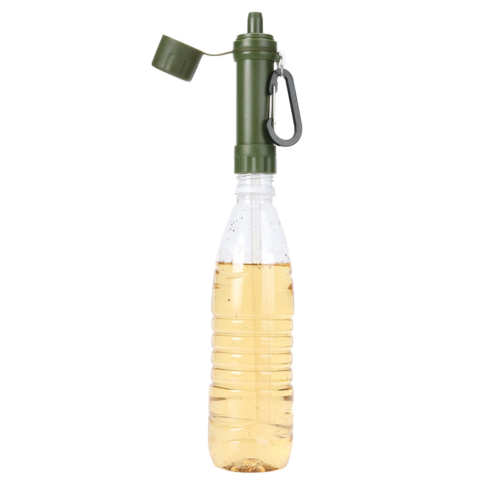 Filtre à eau potable en plein air randonnée purificateur d'eau de survie avec paille pour Camping d'urgence randonnée sac à dos outil de survie - Mabelle Magasin