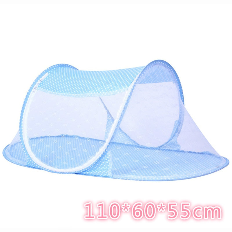 Lit bébé avec moustiquaire pliante  lit, matelas et oreiller (trois pièces) pour les enfants de 0 à 3 ans - Mabelle Magasin
