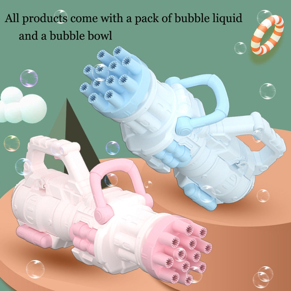 Machine à bulles Rose/Blanc pour enfant + liquide