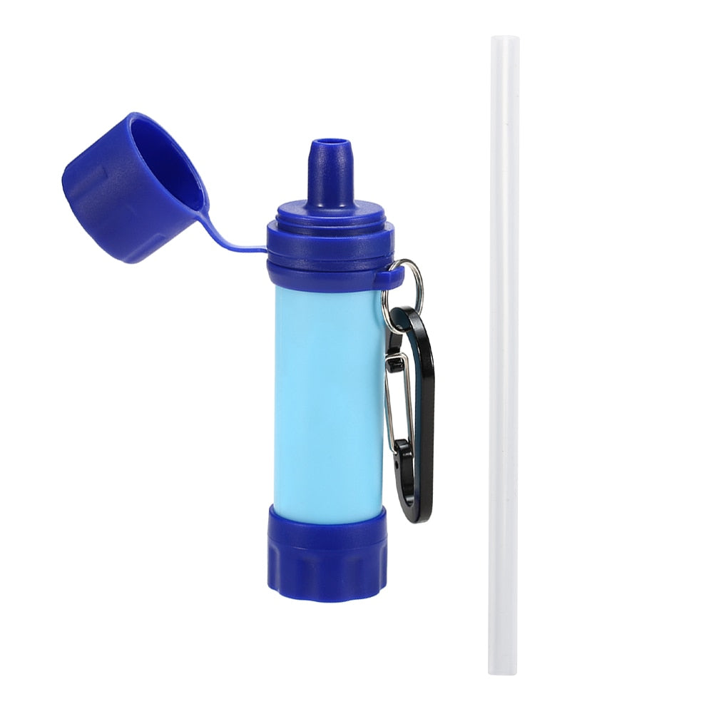 Filtre à eau potable en plein air randonnée purificateur d'eau de survie avec paille pour Camping d'urgence randonnée sac à dos outil de survie - Mabelle Magasin