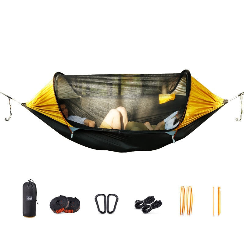 Tente hamac de Camping ultraléger et perche en aluminium - Mabelle Magasin