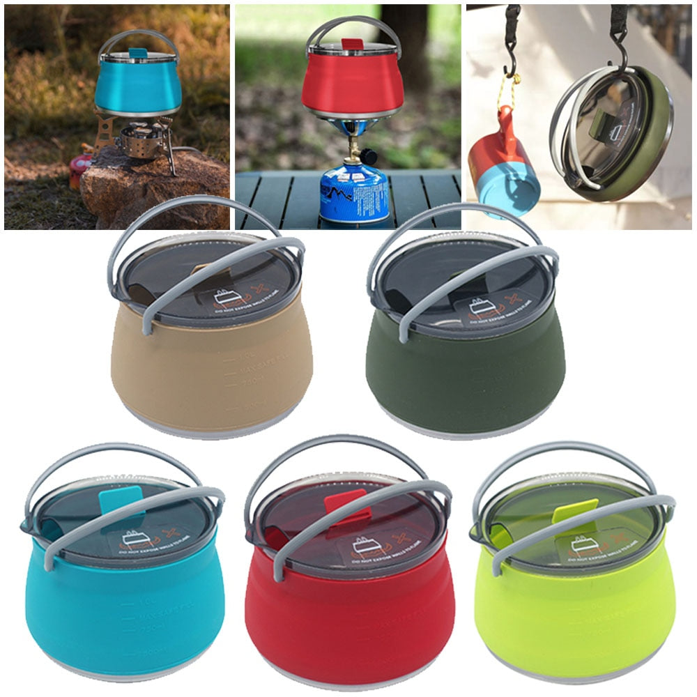 Bouilloire Portable de Camping Portable en Silicone 1L, Bouilloires Pl –  Mabelle Magasin