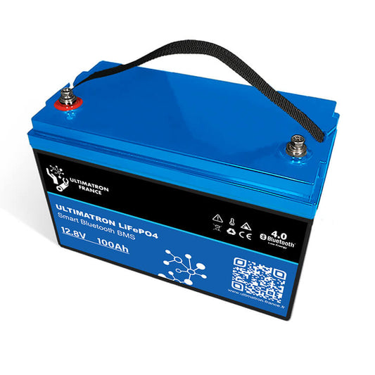 Batterie Lithium Ultimatron LiFePO4 12.8V 100Ah Avec Bluetooth et Smart BMS intégrés - Mabelle Magasin